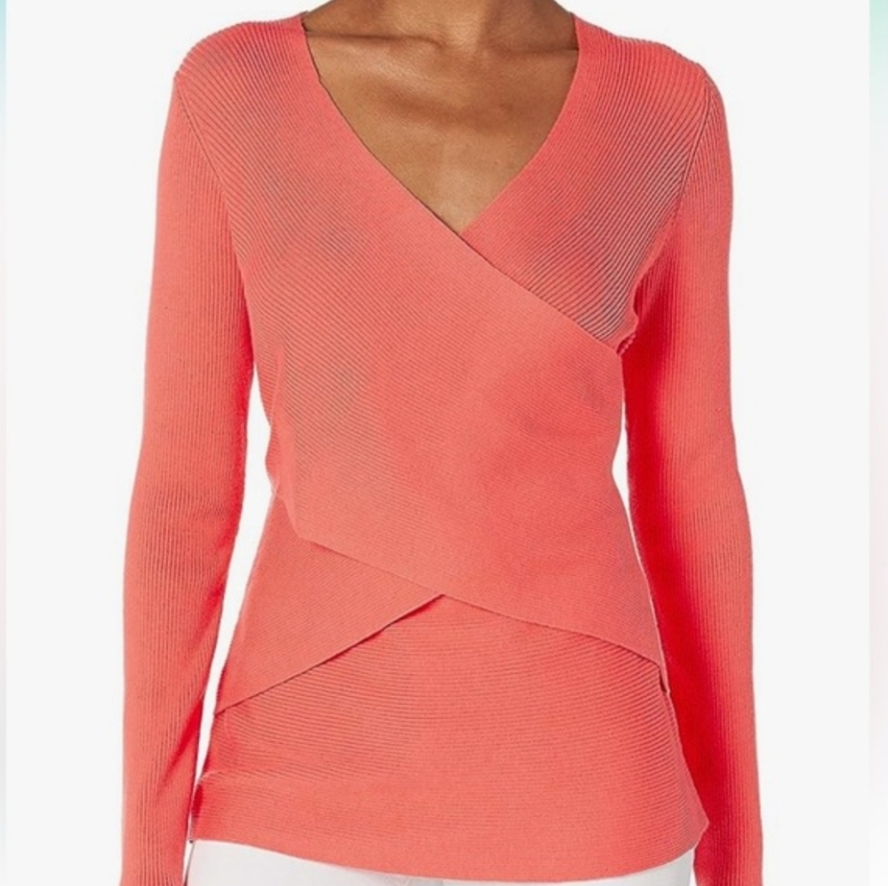 NEW Foxcroft Coral Knit Stretchy Sweater Smal NWT